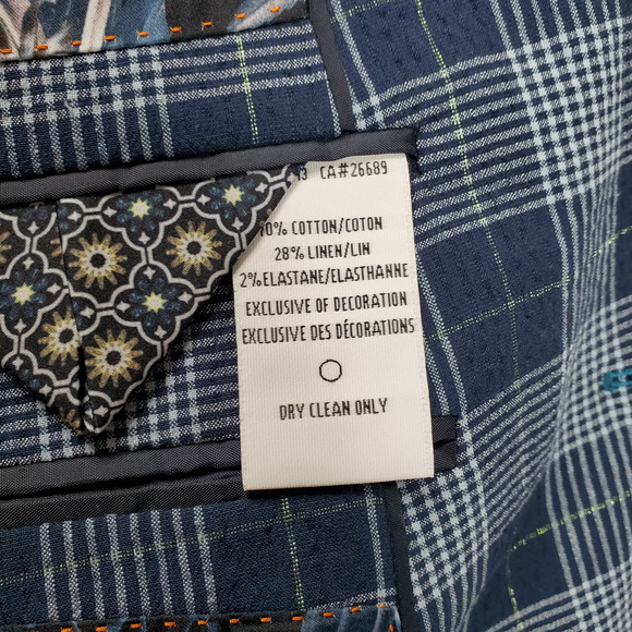 Robert Graham Rosberg Sport Coat Plaid Men's Size 44 - Picture 9 of 12